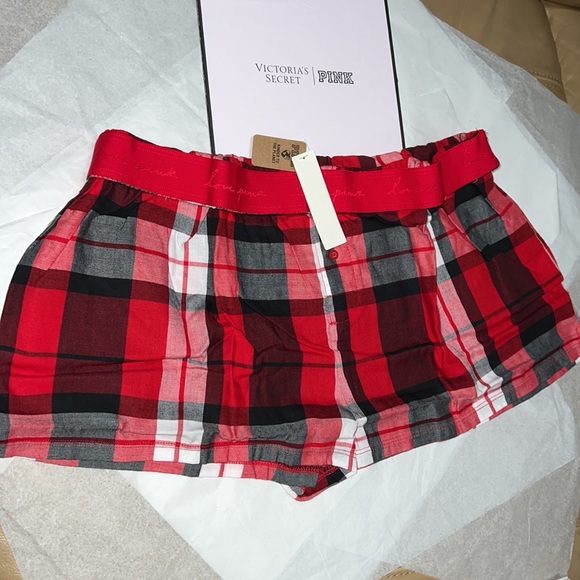 (L) Victoria’s Secret Plaid Flannel Pajama Shorts - Picture 4 of 13
